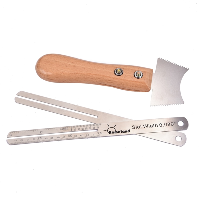 Guitar Fret Wire Groove Protector Ruler Fingerboard Replace Tool Set Protect Fingerboard Replace Tool Set