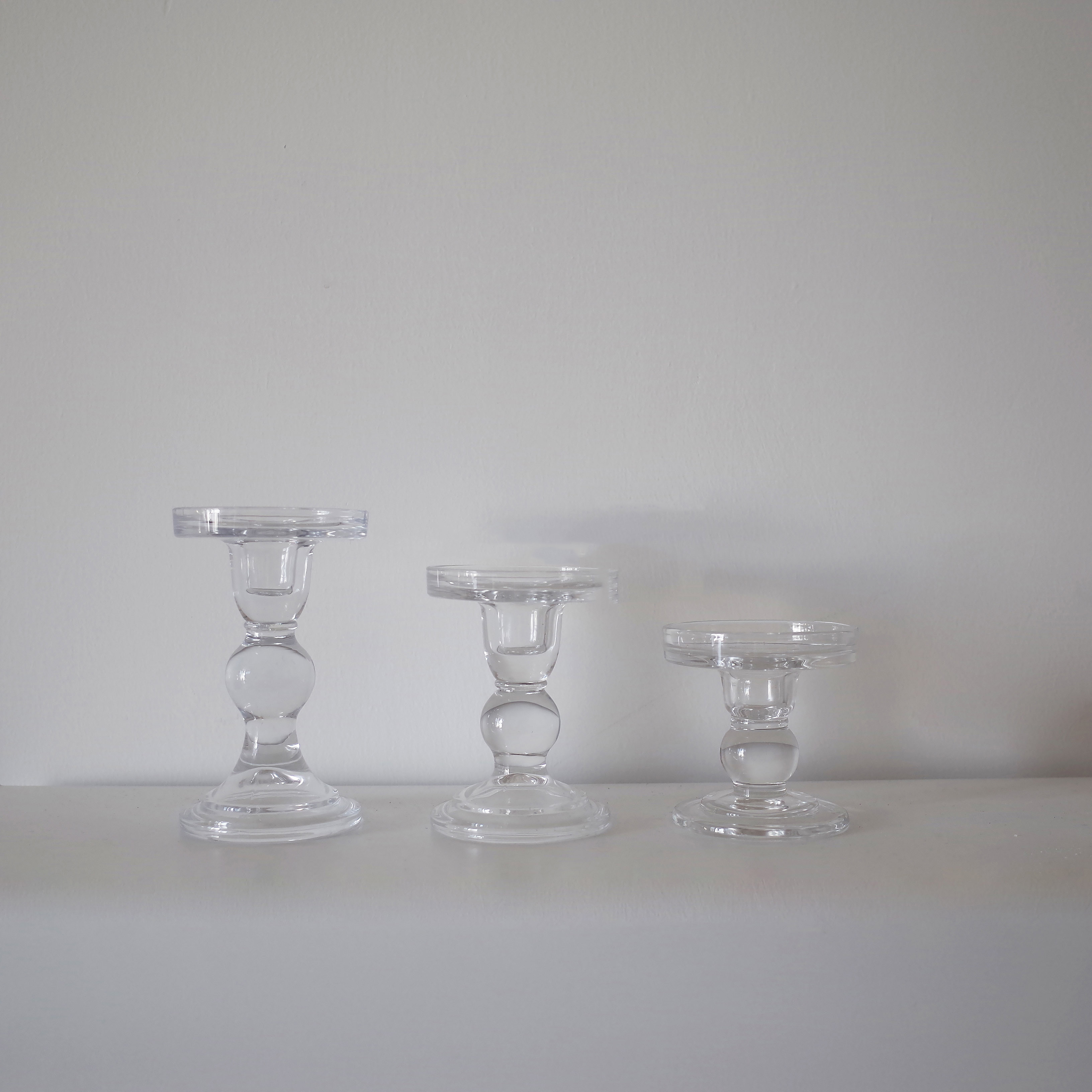1pc 3.46 / 4.52 / 5.51 in telysholder i klart glass ideell for bryllup spa aromaterapi telys lysestaker