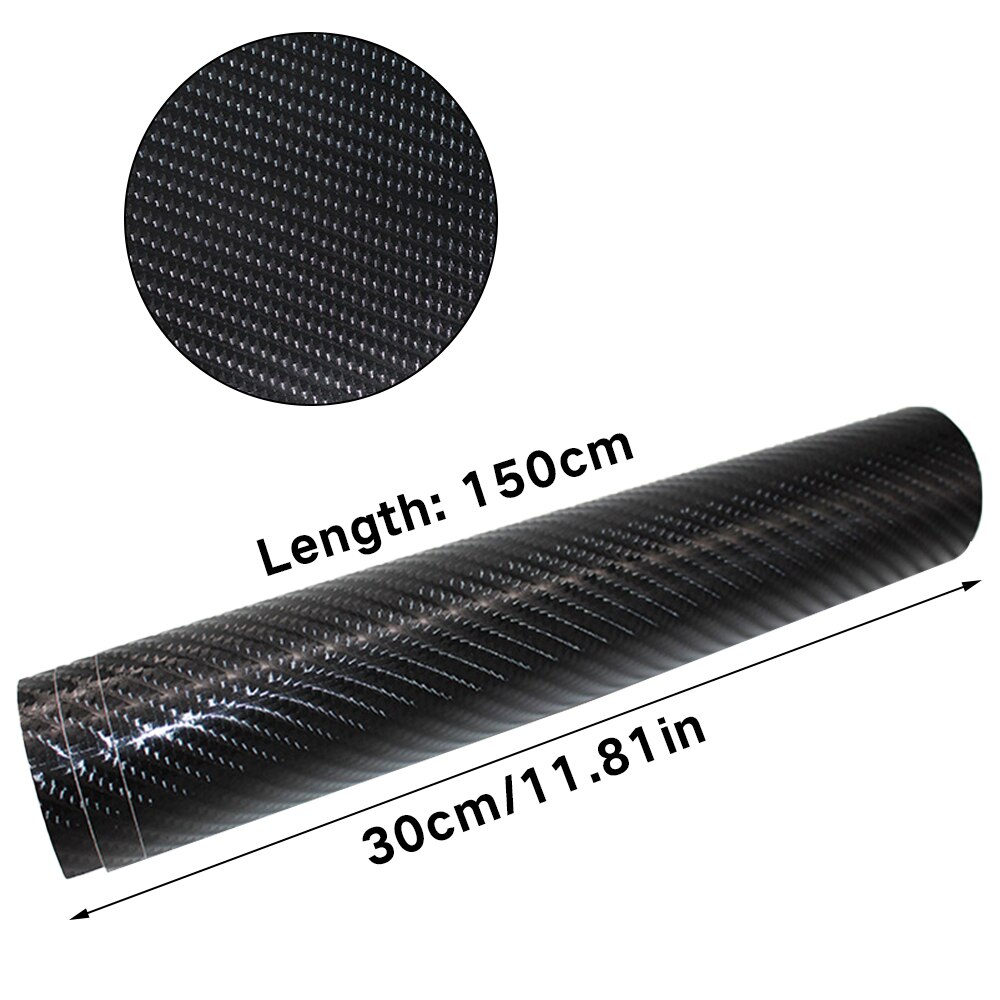 30*150Cm 7D Universal Black Carbon Fiber Vinyl Auto Motorfiets Wrap Sheet Roll Film Heldere Sticker Folie Decal auto Styling Film