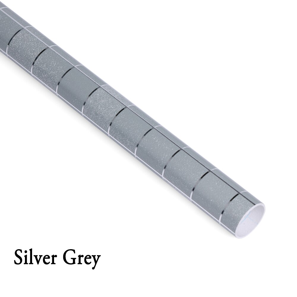 Aluminiumsfolie selvklæbende tapet badeværelse vandtæt skrub mosaik vægfliser klistermærker køkken olietæt tapet: Sølvgrå / 70 x 45cm