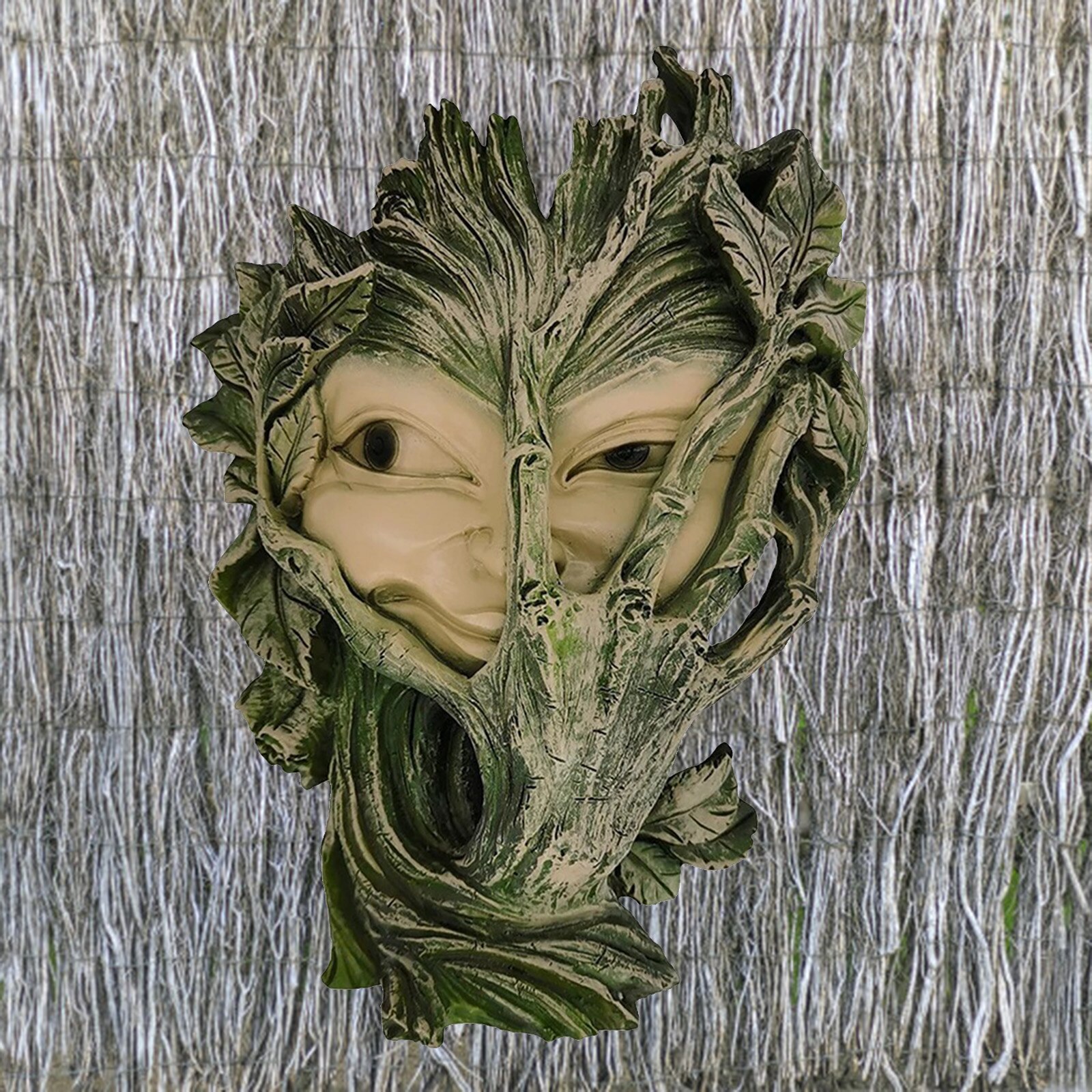 Women Face Tree Decor Resin Garden Peeker Sculpture Statue DIY Trees Hugger Wall Art Mystic Decoration Ornaments