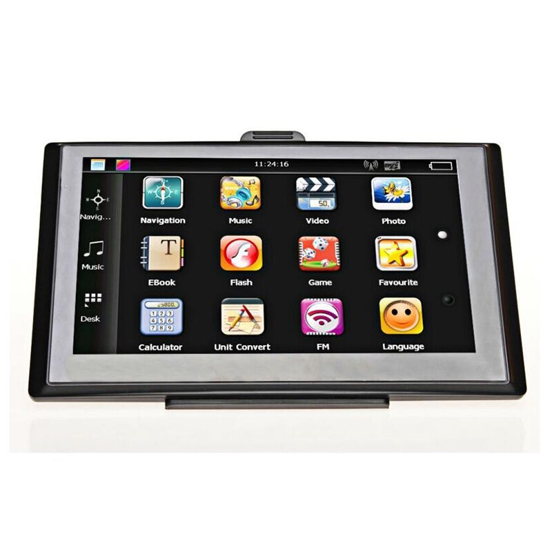 Bil gps navigation navigator 7 tommer stemme navigationssystem hd presseskærm 8gb indbygget hukommelse kørende hukommelse 256mb trafiknav