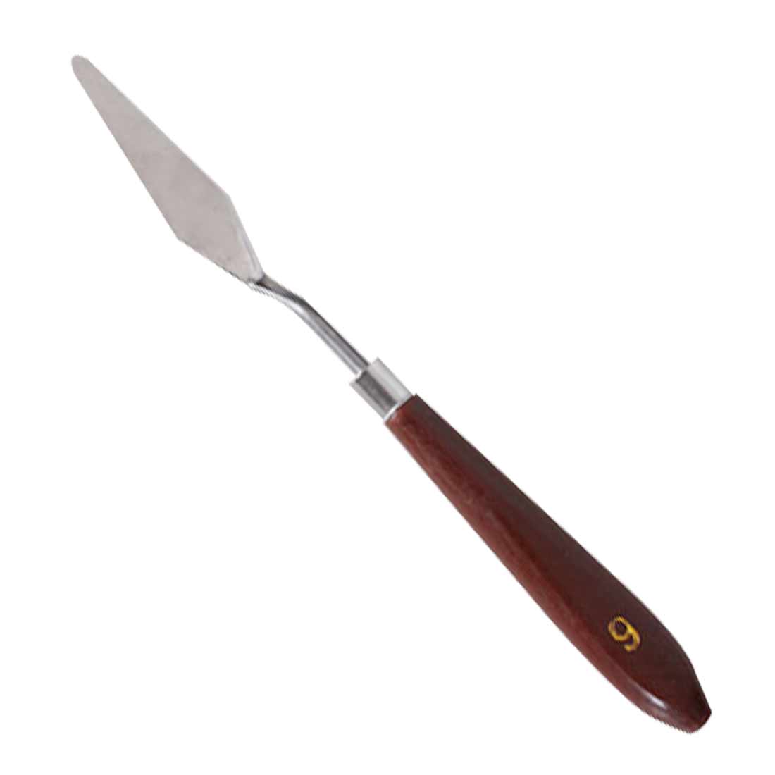1 st rostfritt stål konstnär måla palett kniv spatel oljemålning färg konst hantverk metall spatel: Typ 9