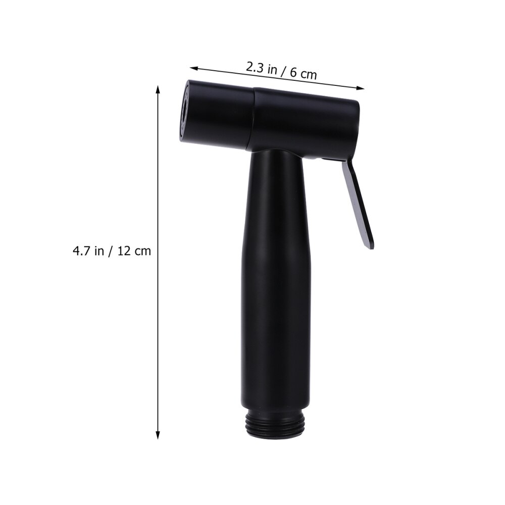 Bidet Douchekop Handheld Kleine Spray Bidet Nozzle Voor Badkamer Zelfreinigende Rvs Hand Bidet Kraan (Zwart)