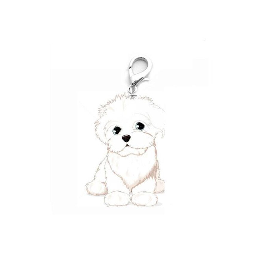 Practical Dog Tag Disk Pet ID Enamel Accessories Collar Bichon Frise Necklace Pendant Dog Supplies C30428
