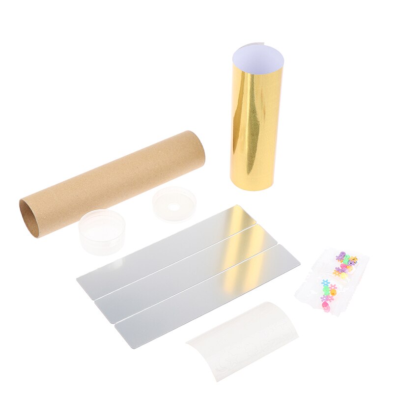 1 Set 18.5X4 Cm Diy Gekleurde Roterende Caleidoscoop Kits Science Experiment Educatief Speelgoed: YELLOW