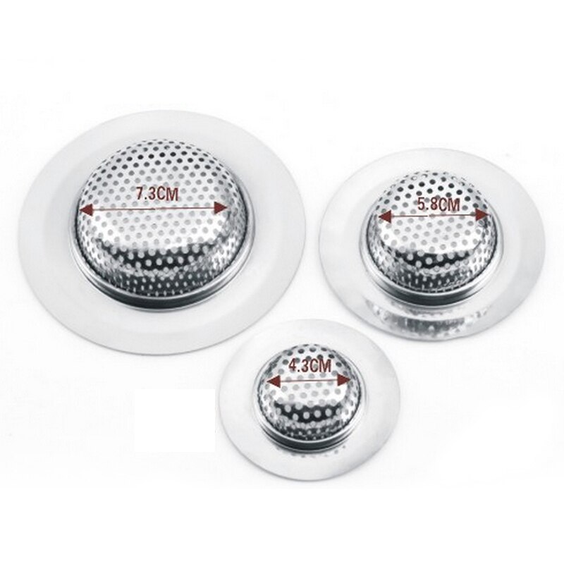 2 Stuks Rvs Keukenapparatuur Riool Handig Filter Vergiet Spoelbak Afdruiprek Riool Keuken Theepot Voorkomen Stopper
