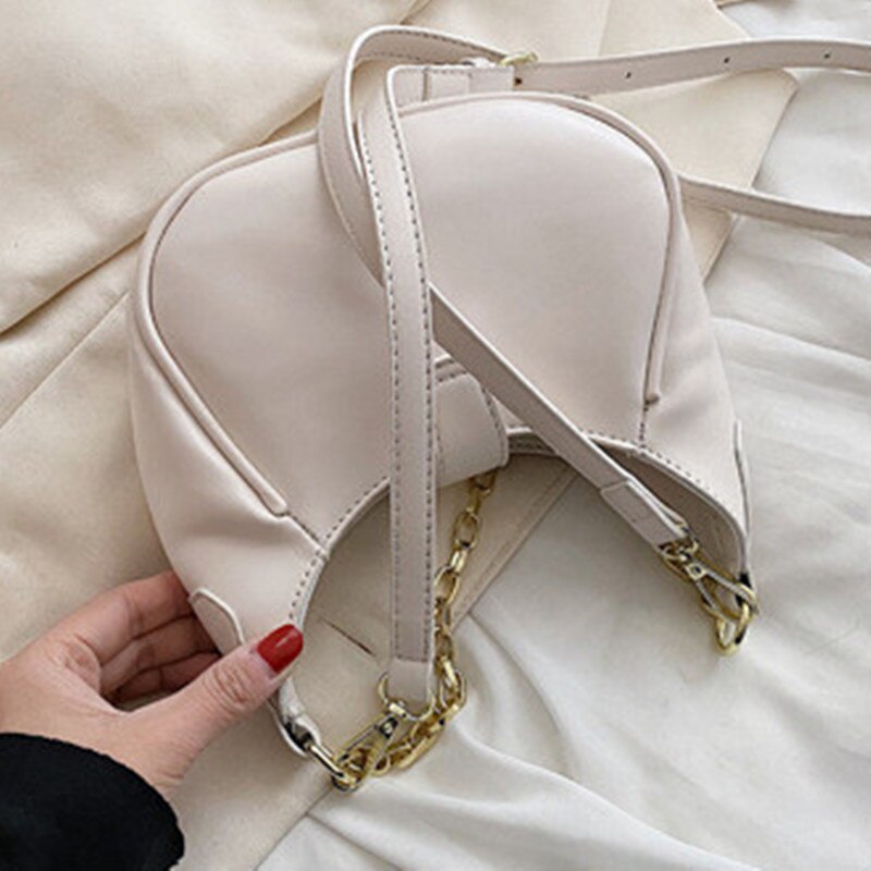 Borsa a tracolla da donna in tinta unita borse a tracolla in pelle Pu di alta qualità 2022 borsa a catena alla moda di nuovo arrivo per donna