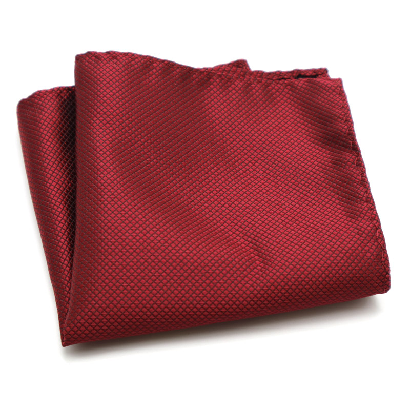 Luxe Heren Zakdoek Plaid Effen Kleur Zakdoeken Polyester Hanky Business Pochet Borst Handdoek 21*21CM