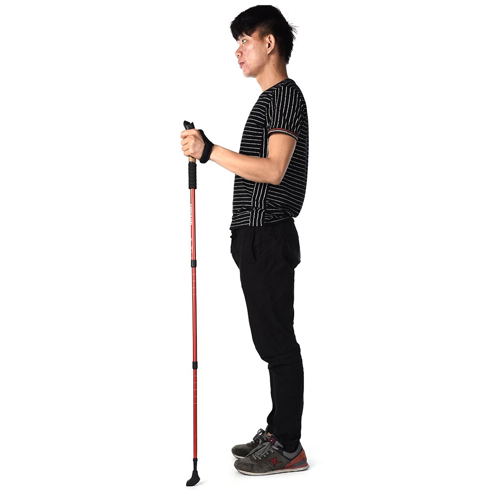 Alpenstock Aluminum Alloy 3 Joints Trekking Poles Aluminum Nordic Walking Sticks Telecopic Retractable Camping Mountain Climbing