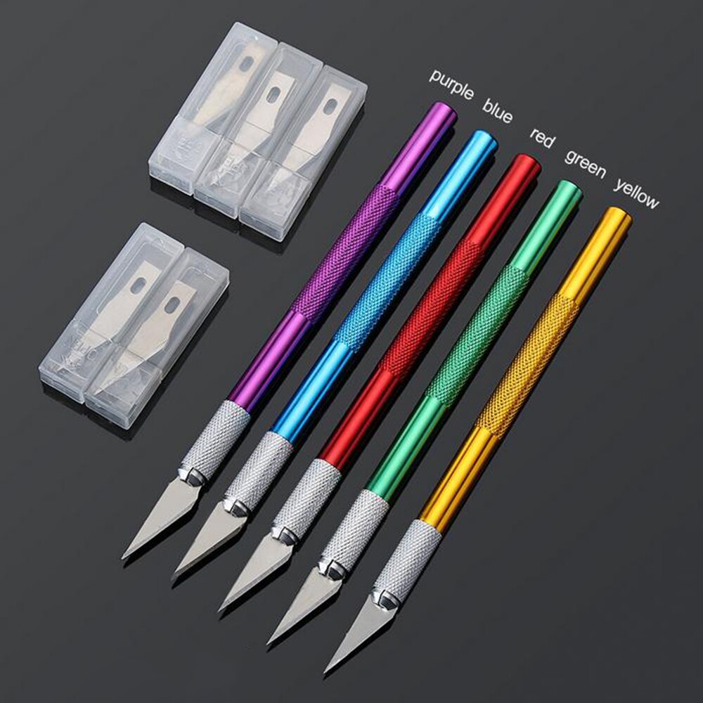 1PCS Exacto Knife Style + 6 blades #11 x-acto sculpting knife Carving Pen Scalpel Knife Tools Hobby Crafts Cutting Art
