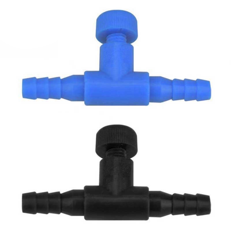 Plastic Control Valve Aquarium 2 Way Air Line Regulator Connector for Adjusting Fish Tank Air Pump Gas Volume