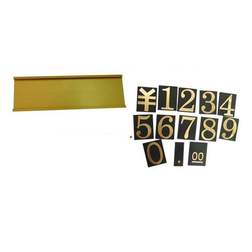 Aluminum Number Cube Label Frame Gold Price Cubes Display Jewelry Price Talker Price Tag Metal Enlarged Flat Price Data Strip