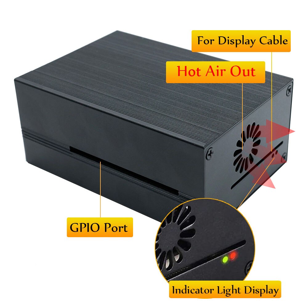 Raspberry Pi 4 ICE Tower Cooling System Aluminum Case Mini with 25mm Quiet Cooling Fan + Heatsink Kit for Raspberry Pi 4 model B