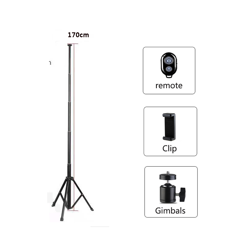 170cm Tripod for Phone Smartphone Tripode for Mobile Phone Trepier Flexible Selfie Stick Tripod Cellphone Handy Stativ: tripod set