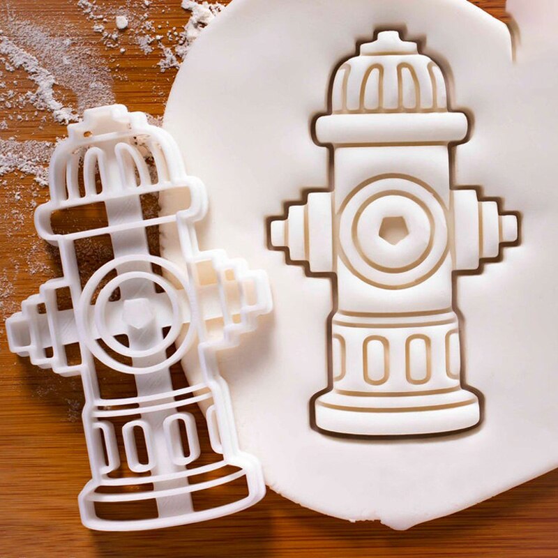 Molde de ingeniería de dibujos animados para galletas, cortador de galletas, glaseado de Fondant, de Tractor, de mantequilla y camión de bomberos: Fire Hydrant