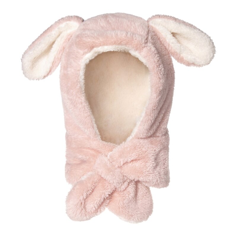 Winter warme capuchon lange sjaal muts puppy hondenoren pluizige pluche oorkleppen muts sjaal: Legergroen