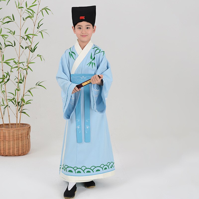 Kinderen Traditionele Kostuum Jongen Hanfu Gewaad Kleding Kids Tang-dynastie Oude Chinese Volksdans Kostuums Outfit