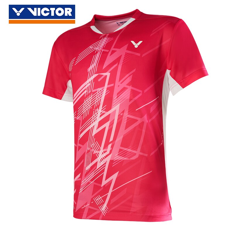 VICTOR deportes nuevos chaqueta Camiseta de manga corta traje de bádminton para hombres y mujeres 00004: L / Gris oscuro