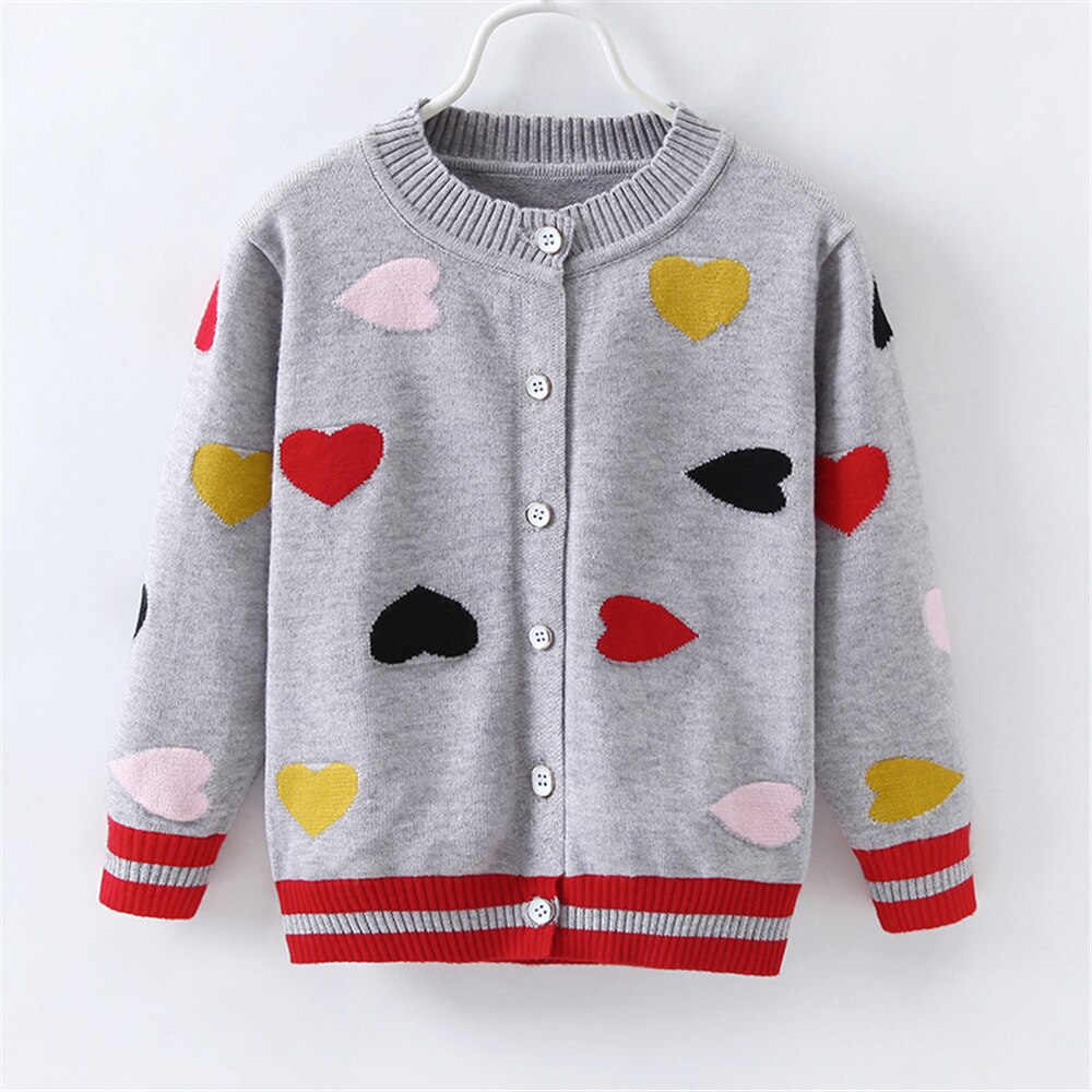 Focusnorm herfst winter meisjes trui jas hart print gebreid lange mouw enkelrijs casual outfits
