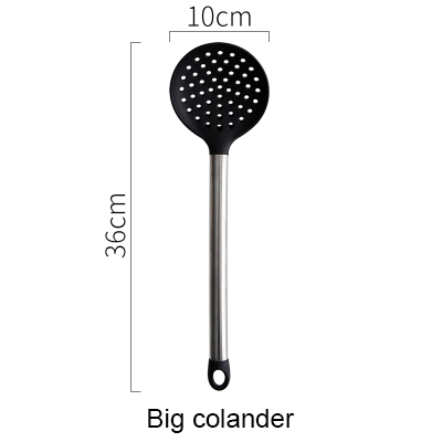 Silicone Spatula Heat-resistant Soup Spoon Non-stick Special Cooking Shovel Kitchen Tools: big colander