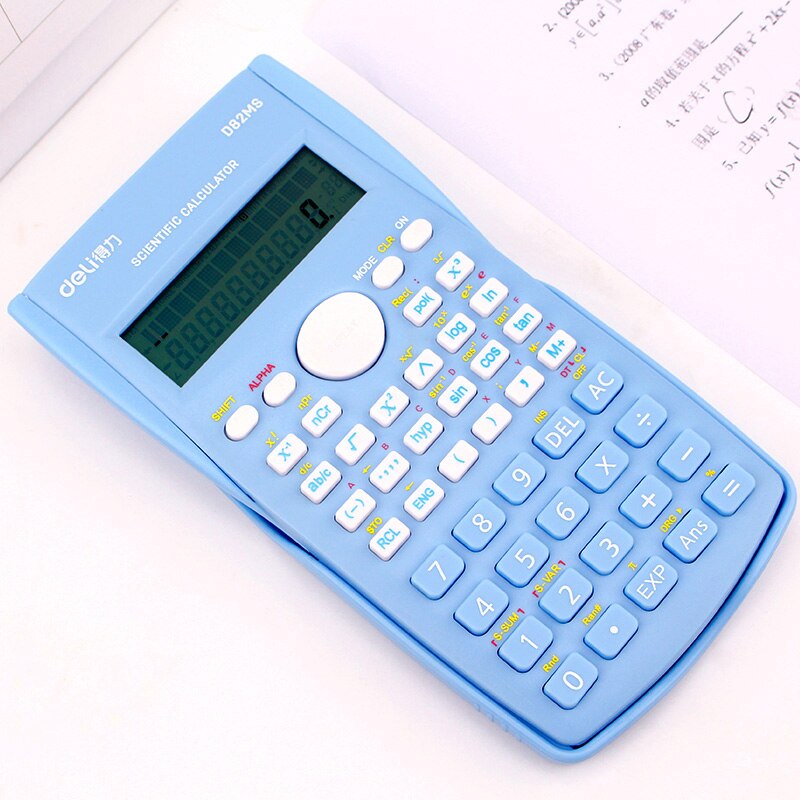 Uds Deli D82MS estudiante Multi-función calculadora Calculadora financiera examen en la Universidad de la computadora: sky blue