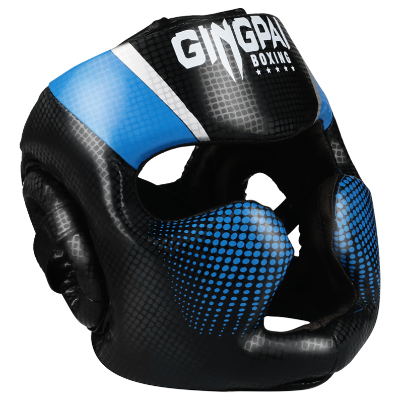 Förderung Boxen MMA Sicherheit Helm Kopf Getriebe Protektoren Erwachsene Art Ausbildung Kopfbedeckungen Muay thailändisch Kickboxen Volle-abgedeckt Helme: agw Blau / M
