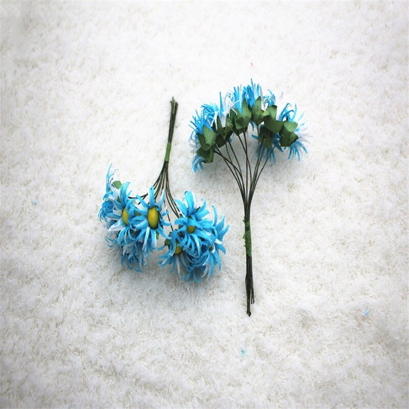 2bundles10pcs/bundle Plant Daisy Artificial Flowers DIY Wreath Material Party Wedding Flower Decoration Artificial Dried Flower: 20pcs  blue