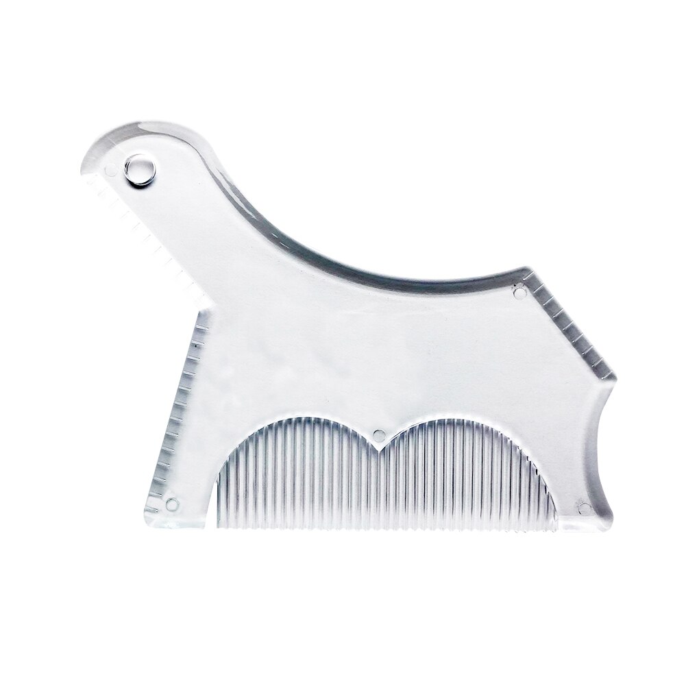 Beard Shaping Styling Tool Beard Stencil Guide Template Comb for Men Style Lightweight Beard Hair Line Up Edging Tool: Transparent