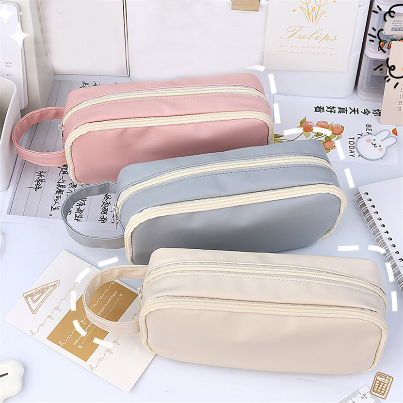 Transparent Pencil Case Trousse Portable Pencil Box Kawaii Fournitures Scolaire Waterproof School Pen Case Papeterie Japonaise