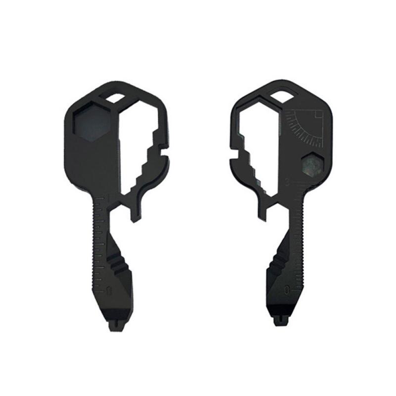 1/2 PC-24IN1 Multi-Tool Key Shaped Pocket Tool for Keychain w/Bottle Opener Car Disassembly Tool Car Repair Combination Suit