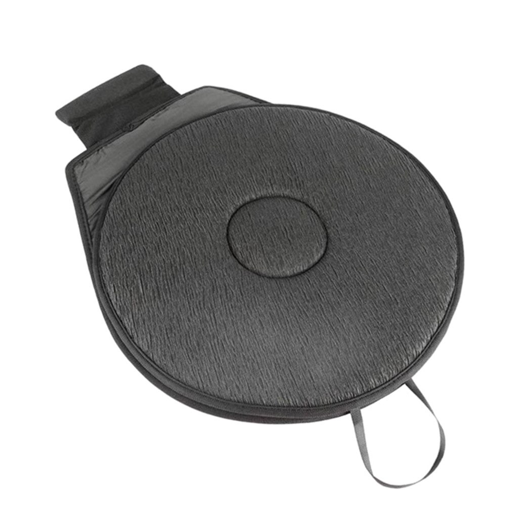 Deluxe Padded 360 degree Swivel Seat Cushion for Chair Car w/Washable Cover: Black