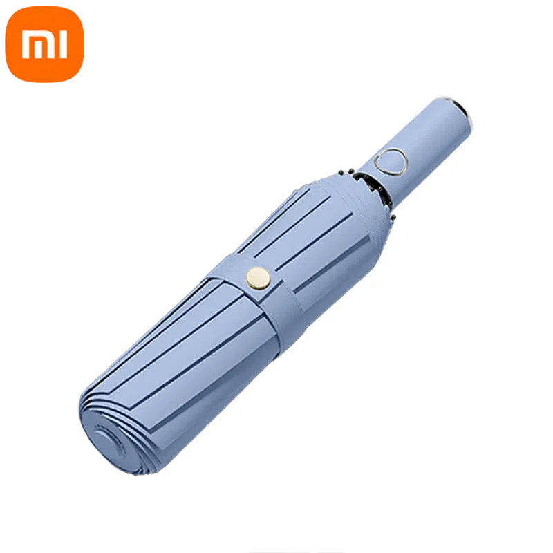 Paraguas totalmente automático Xiaomi 32 Bone con doble protección solar a prueba de viento paraguas plegable adecuado para hombres y mujeres adultos: Verde
