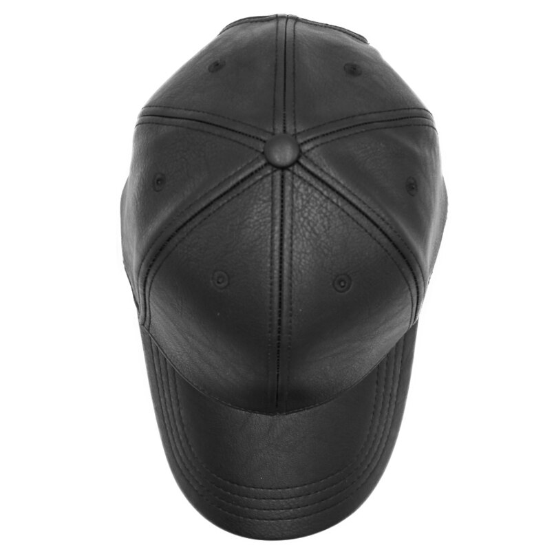 Vlakte Mannen Baseball Cap Vrouwen Solid Leer Snapback Cap Pet Verstelbare Bone Pu Hoeden Voor Mannen Winter Baseball caps