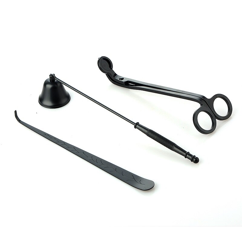 Ensemble d'accessoires bougies de luxe | Ensemble 3 pièces/ensemble outil d'extincteur à bougies, kit de trempage tondeuse de décoration de maison pour fête et mariage: A2