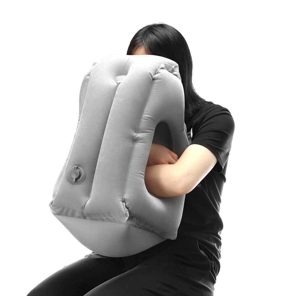 Oreiller gonflable à Air pour voyage, traversin Frontal, coussin de couchage confortable, avion, voiture, voyage, doux, pliable