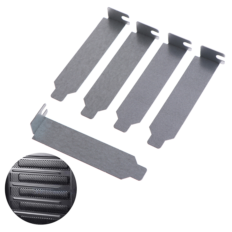 5Pcs/lot Metal PCI Slot Cover Dust Filter Blanking Board Cooling Fan Dust Filter Ventilation PC Computer Case