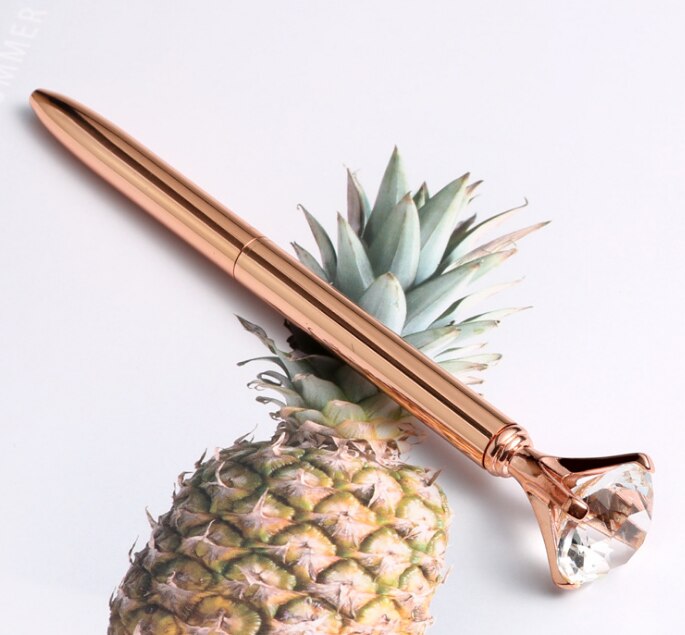 Stylo d'écriture de mariage 1 pièce | Décoration de demoiselle d'honneur pour soirée d'enterrement de jeune fille, de retour à l'école, d'anniversaire: Rose gold