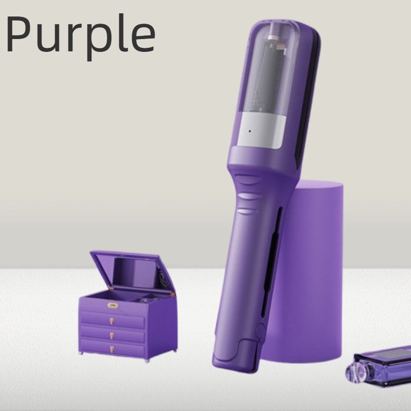 Cortadora de pelo dividida para mujer, Máquina para cortar cabello inalámbrica con extremos abiertos, seco, dañado, quebradizo, , automática: Morado