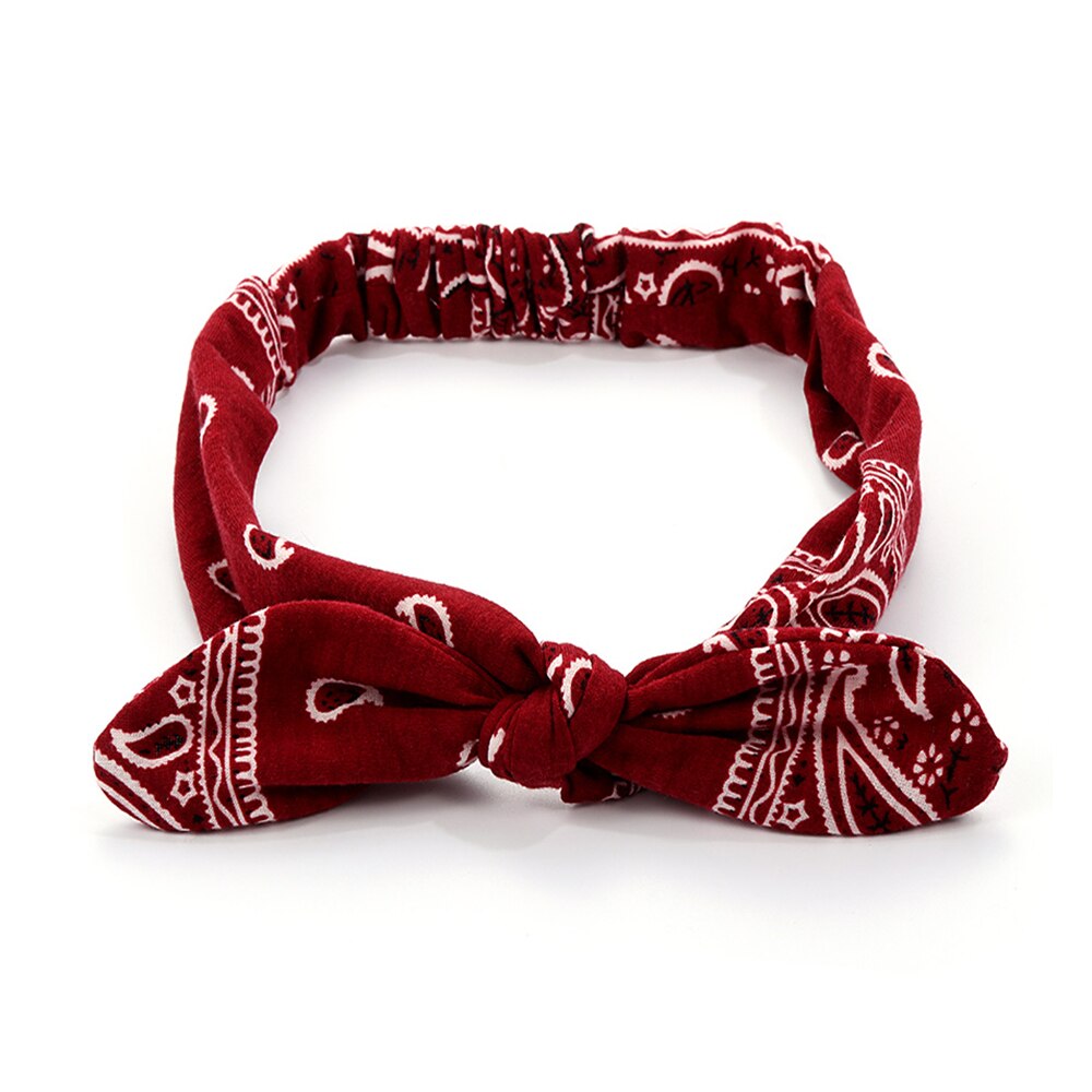 Buet pandebånd til kvinder elastisk ensfarvet turban hovedbind vintage kanin ører hårbånd damer knudet hoved wrap: 10