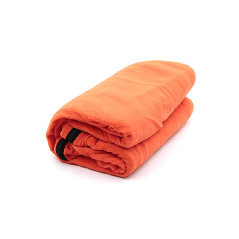 Fleece sovepose ultralette udendørs camping telt kuvert sovepose voksen ultralette rejsetaske forår og efterår: Orange