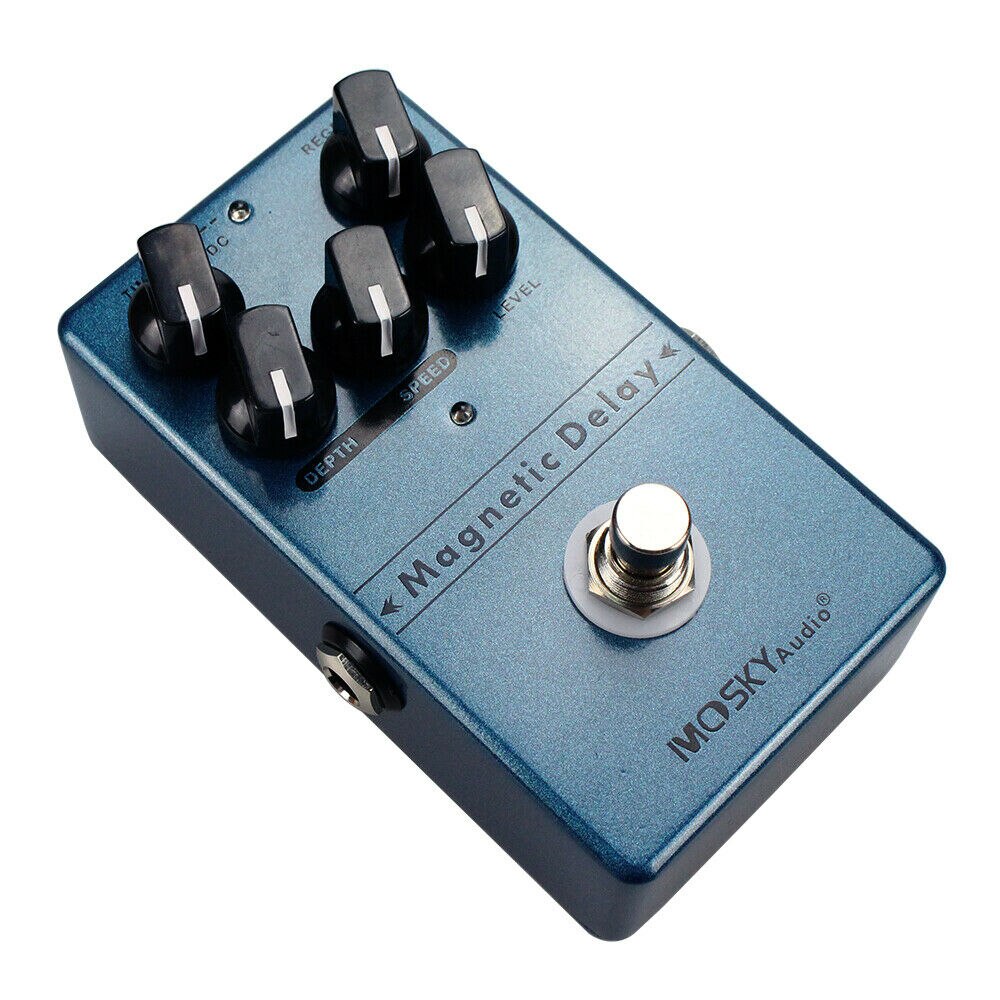 Gitaar Effect Pedaal Magnetische Echo Vertraging Elektrische True Bypass 5 Knoppen Gitaar Onderdelen Pedalen Distortion Pedaal Overdrive