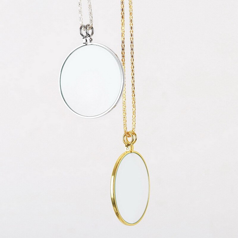 5x loupe pendentif or argent plaqué chaîne collier pour femmes bijoux décoratif Monocle collier