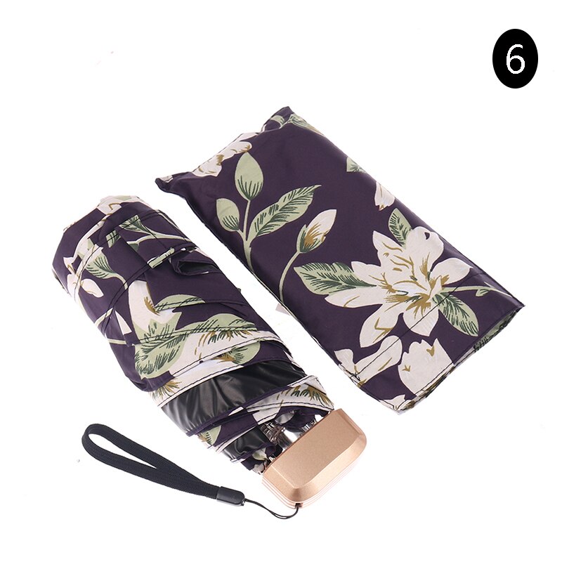 Paraguas de bolsillo Super pequeño para chica joven, sombrilla a prueba de lluvia, protección UV, tendencia, 1 Uds.: N6
