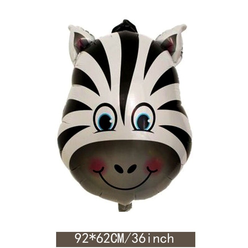 Cartoon Animals Large Foil Balloon Children Birthday Baby Shower Party Decoration Balloons: Zebra