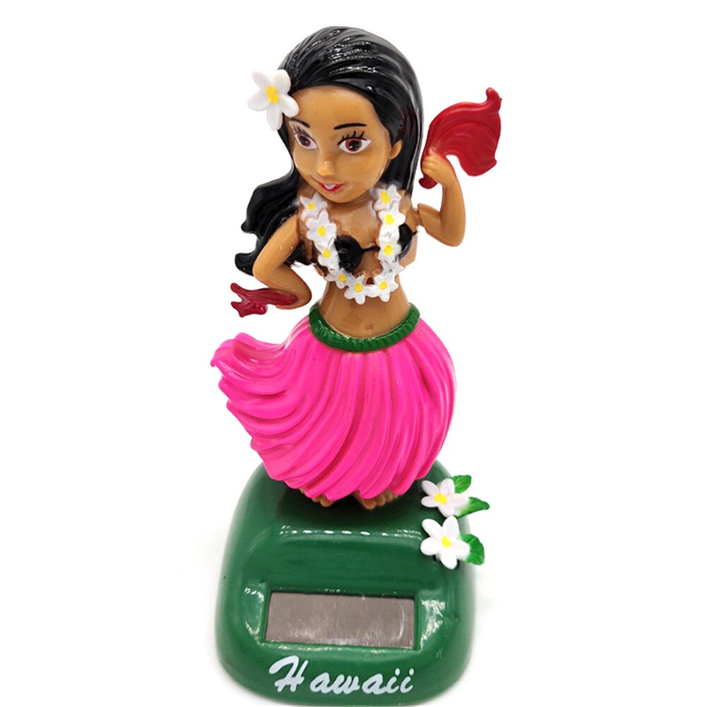 Solar Dancing Hawaii girl Hula Shaking Head Toy Solar Powered Auto Interior Decompression Dashboard ornament car accessories