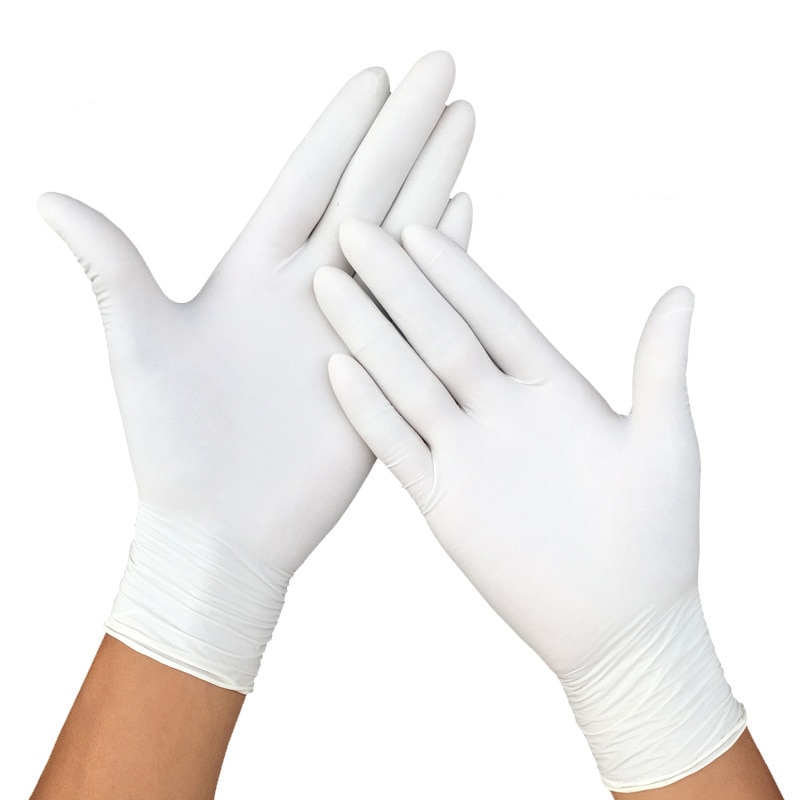 Guantes de protección desechables de nitrilo, 100 Uds., resistentes al agua, guantes mecánicos de seguridad para uso doméstico en el trabajo, de laboratorio