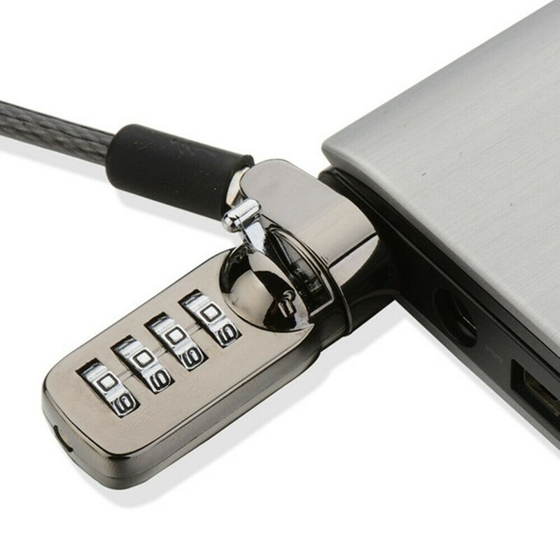 Veiligheid Anti-Diefstal Combinatie Laptop Notebook Kabelslot 4 Cijferige Wachtwoord Lock