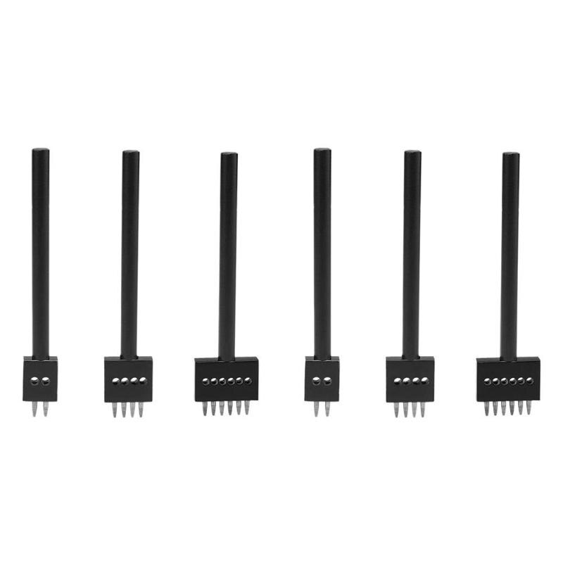 Diy ronde stikperforator met 5mm gaten, leer snijden, ponsgereedschap, 2/4/6- punts gatafstand, leer boren, gereedschap