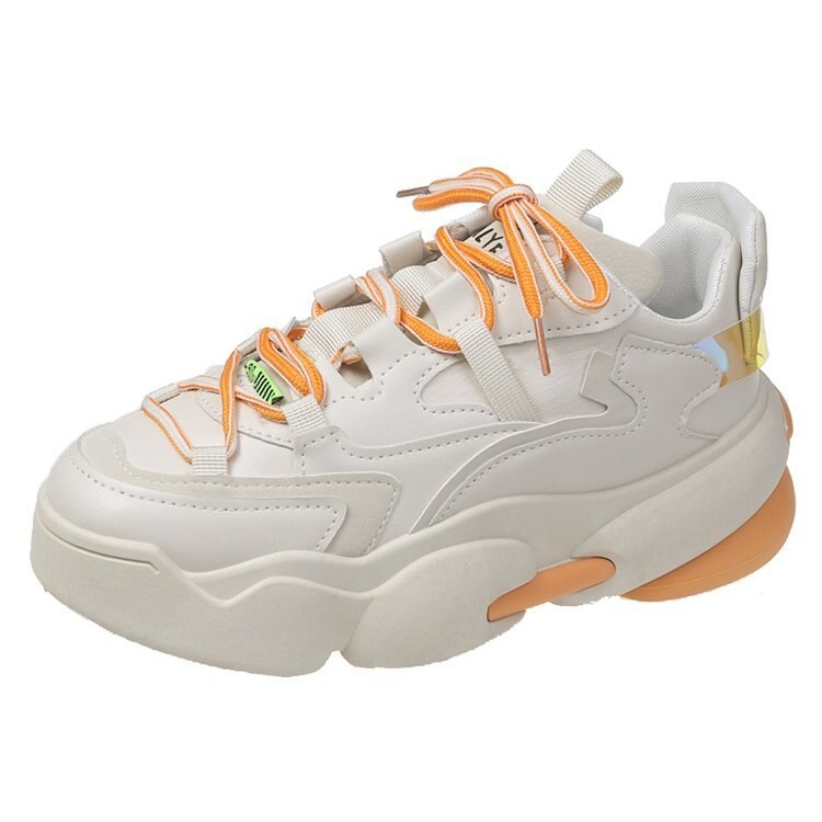 Zapatos antiguos para mujer Ins Tide , primavera y verano, zapatillas deportivas informales de suela gruesa a la roja, color blanco: 2 / 37